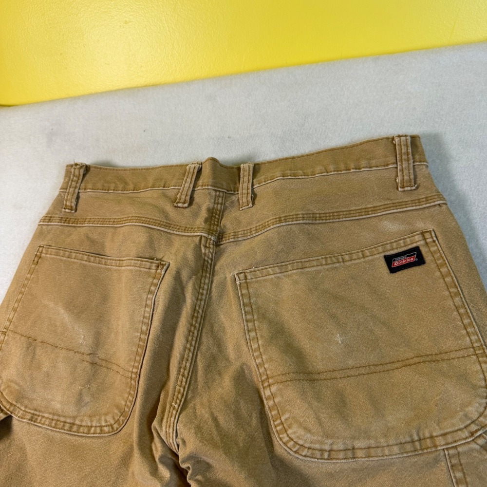 Dickies Mens‎ Tan Duck Canvas Carpenter Pants Straight Leg Workwear 32x32